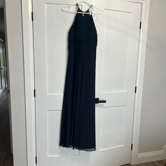 Navy Bill Levkoff bridesmaid dress - Picture 4 of 5